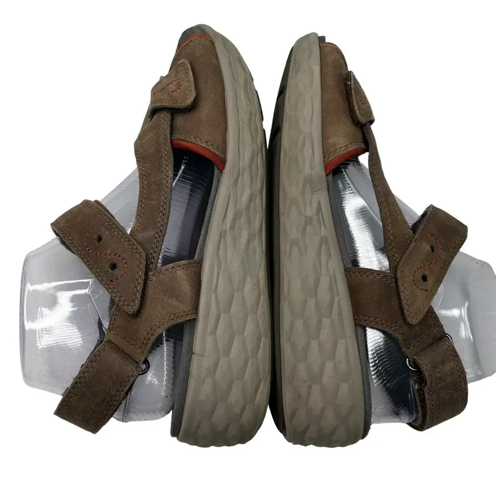 Cobb Hill New Balance Sandals Brown Suede 9 Adjustable Platform